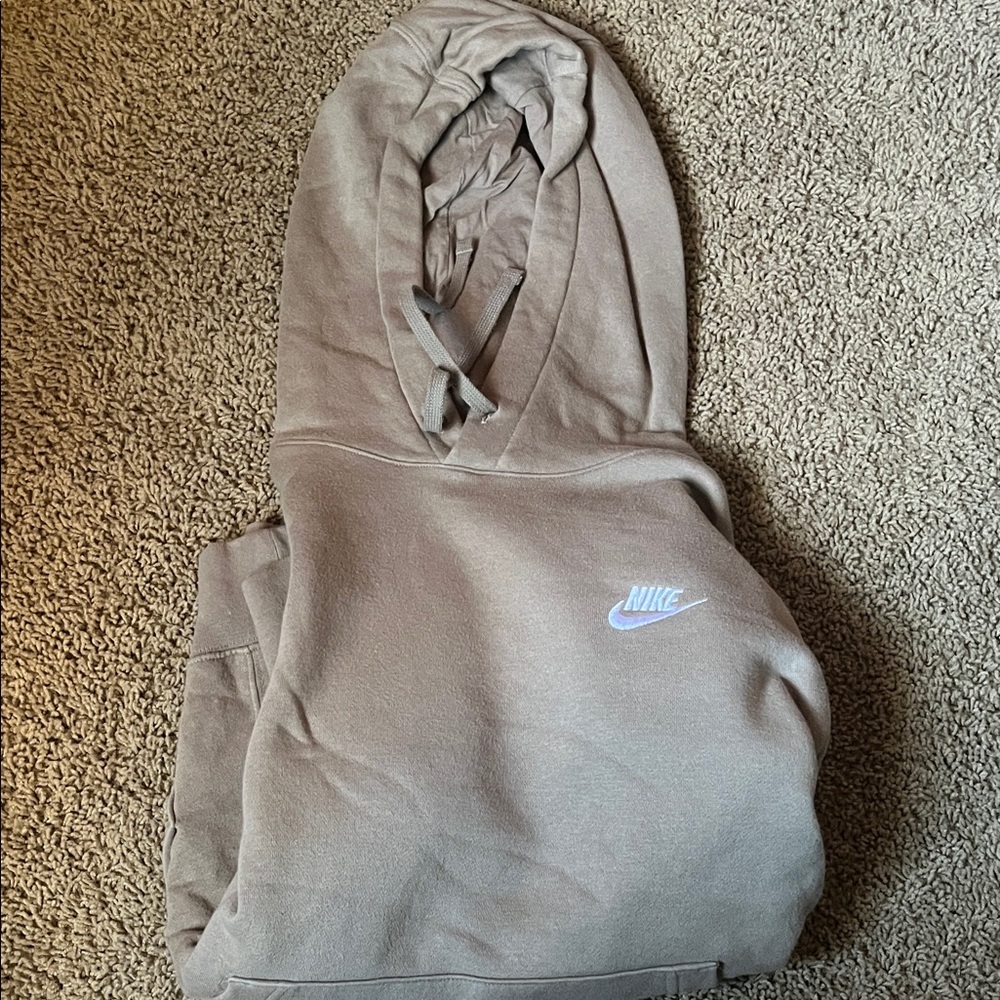 Nike Beige Hoodie with Logo